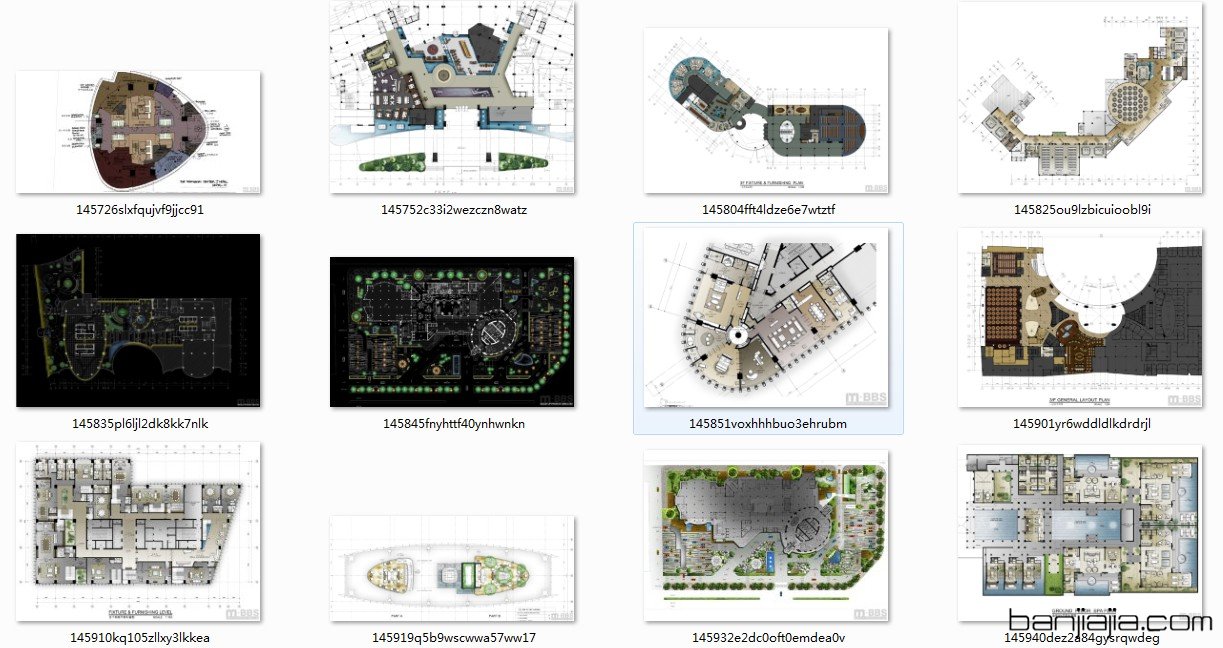 ]HK Design Collection of Thirty Five Classic Projects in Colorful Construction Drawings香港图库图纸大全彩图高清